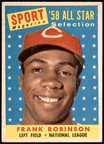 1958 Topps 484 All-Star Frank Robinson Cincinnati Reds (Baseball Kártya) VG/EX Vörösök
