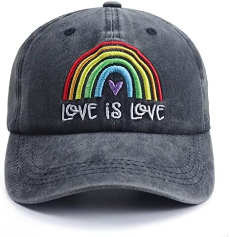 A szerelem az szerelem Szivárvány Kalap, a Férfiak, Nők, Vicces Állítható Pamut Hímzett LMBT Meleg Büszkeség