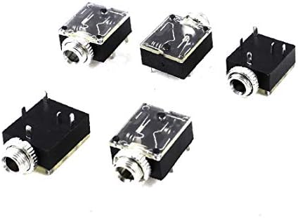 X-mosás ragályos 5 Db 5 Pin-3,5 mm-es Audio Mono Jack Aljzat PCB Panel szerelés Fejhallgató(5 Db 5 Pin-3,5