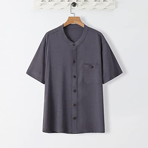 Bmisegm Nyári Mens T-Shirt Mens Zen Ruházat Jushi Ruházat Rövid Ujjú Vékony Kendő Cool Plus Size Férfi