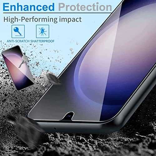 PhlexTech Samsung Galaxy S23 6.1 Colos 3 Csomag Képernyő Védő a Telepítés Tálca - Tiszta 9H Keménységű